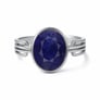 Luxury Royal Blue Sapphire Sterling Silver Ring for Female