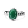 Luxury Royal Emerald Sterling Silver Ring for Male