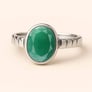 Luxury Royal Emerald Sterling Silver Ring for Male