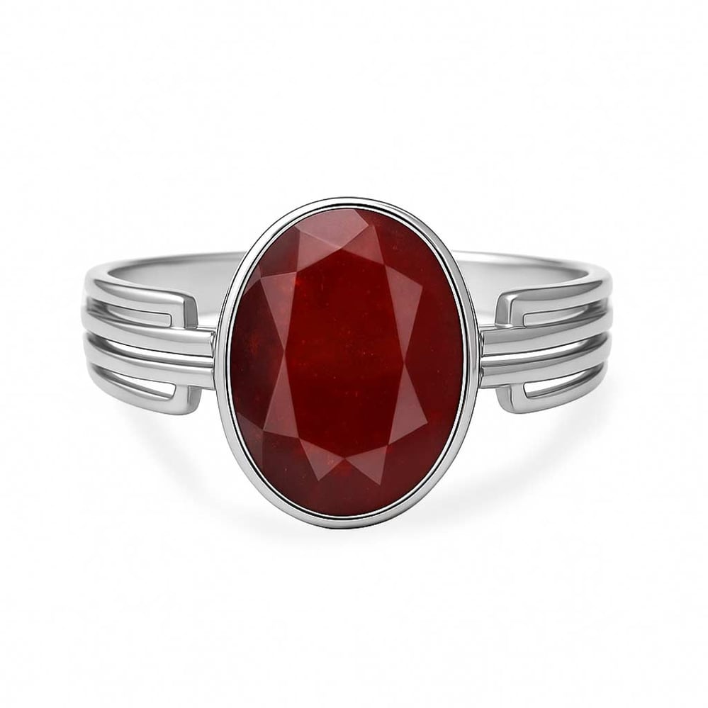Luxury Royal Hessonite Gomed Sterling Silver Ring for Female