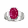 Luxury Royal Ruby Sterling Silver Ring for Male