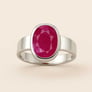 Luxury Royal Ruby Sterling Silver Ring for Male