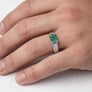 MGA Silver Bend Emerald Ring For Him