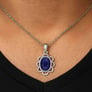 Modern 925 Silver Blue Sapphire (Neelam) Pendant