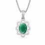Modern 925 Silver Emerald (Panna) Pendant