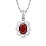 Modern 925 Silver Hessonite Gomed Pendant