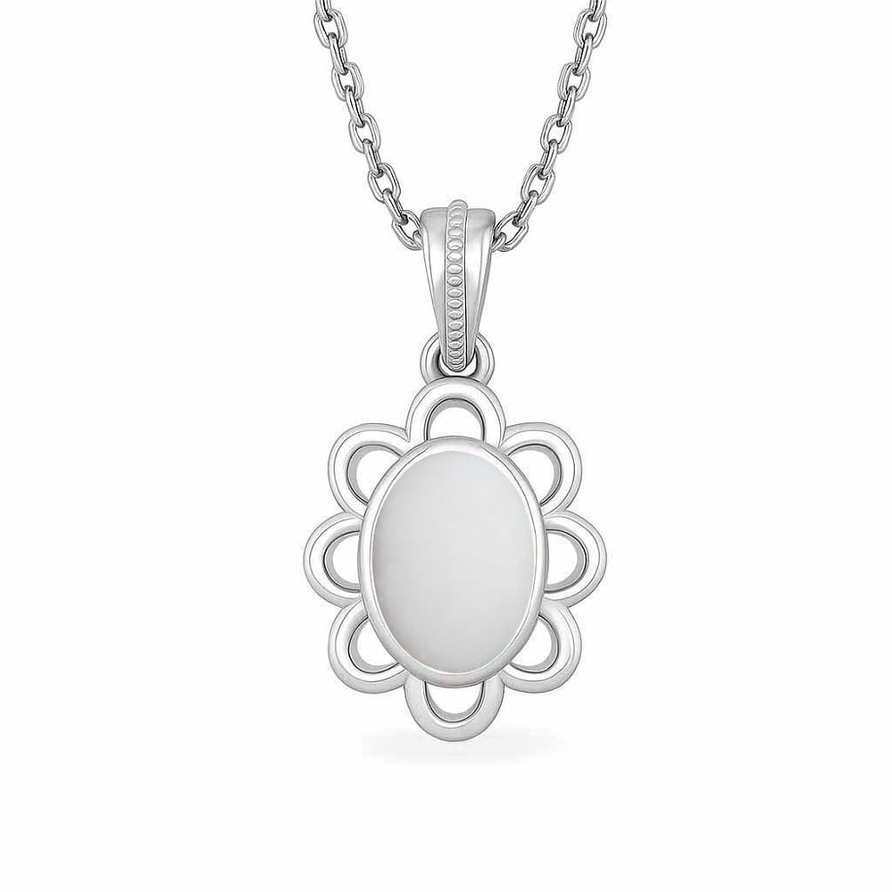 Modern 925 Silver Opal Stone Pendant