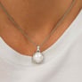 Modern 925 Silver Pearl (Moti) Pendant