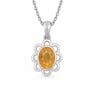 Modern 925 Silver Yellow Sapphire (Pukhraj) Pendant