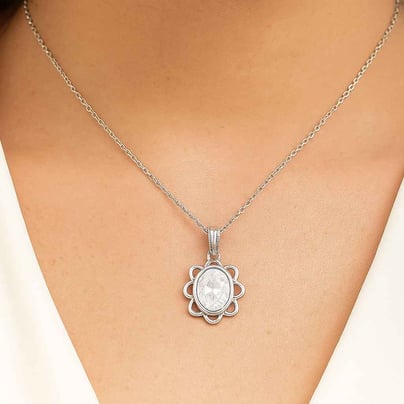Modern 925 Silver Zircon (Jarkan) Pendant