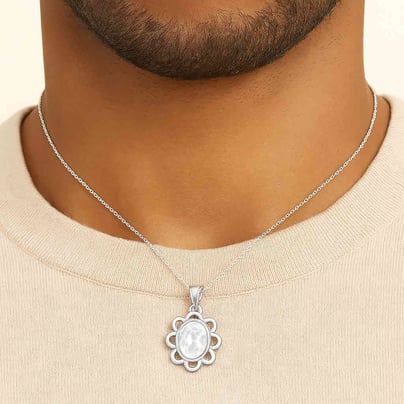 Modern 925 Silver Zircon (Jarkan) Pendant