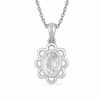 Modern 925 Silver Zircon (Jarkan) Pendant