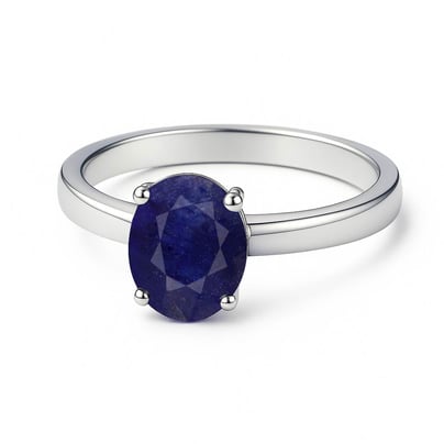 Modern 925 Sterling Silver Blue Sapphire Women’s Ring