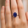 Modern 925 Sterling Silver Blue Sapphire Women’s Ring