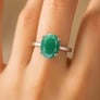 Modern 925 Sterling Silver Emerald Women’s Ring