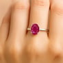 Modern 925 Sterling Silver Ruby Women’s Ring