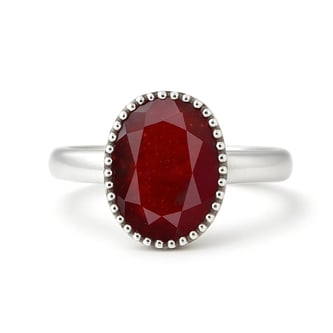 Modern Hessonite Gomed Sterling Silver Ring for Women
