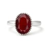 Modern Hessonite Gomed Sterling Silver Ring for Women