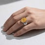 Modern Royalty Yellow Sapphire Ring For Men and Women