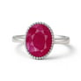 Modern Ruby Sterling Silver Ring for Women