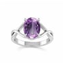 Modern Sterling Silver Amethyst Gemstone Women’s Ring