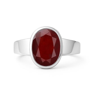 Modern Sterling Silver Hessonite Gomed Ratna Men’s Ring