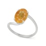 Modern Sterling Silver Yellow Sapphire Gemstone Women’s Ring