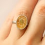 Modern Yellow Sapphire Sterling Silver Ring for Women
