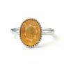 Modern Yellow Sapphire Sterling Silver Ring for Women
