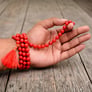 Natural Red Coral (Moonga) 108 Beads Japa Mala