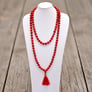 Natural Red Coral (Moonga) 108 Beads Japa Mala