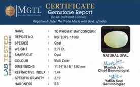 Opal - OPL 11009 (Origin - Ethiopia) Limited - Quality