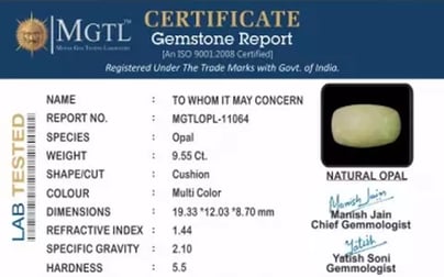 Opal OPL-11064 (Origin - Ethiopian) Limited - Quality