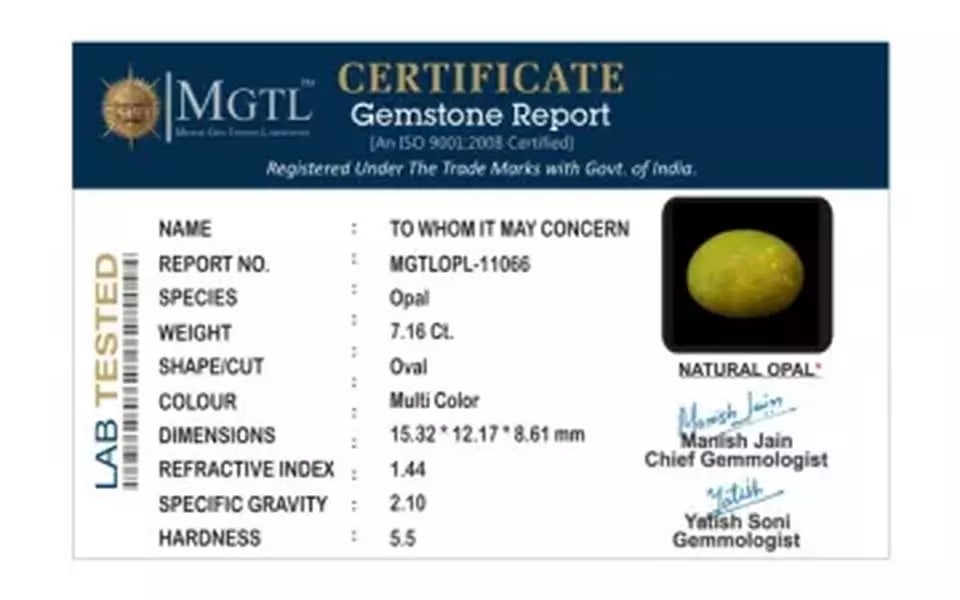 Opal OPL-11066 (Origin - Ethiopian) Limited - Quality