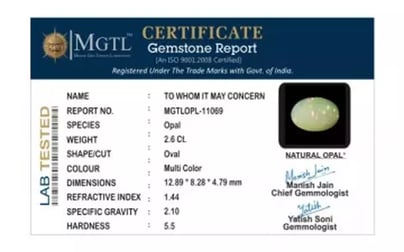 Opal - OPL 11069 (Origin - Ethiopia) Limited - Quality