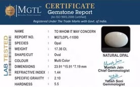 Opal - OPL 11090 (Origin - Australian) Limited - Quality