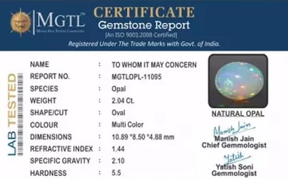 Opal - OPL 11095 (Origin - Ethiopian) Prime - Quality
