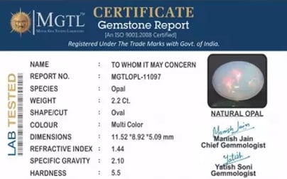 Opal - OPL 11097 (Origin - Ethiopian) Prime - Quality