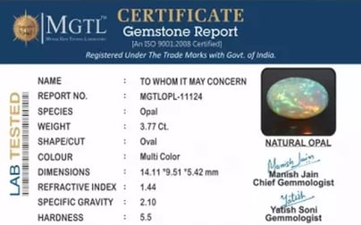 Opal - OPL 11124 (Origin - Ethiopian) Prime - Quality