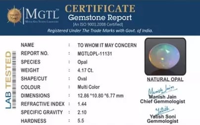 Opal - OPL 11131 (Origin - Ethiopian) Prime - Quality
