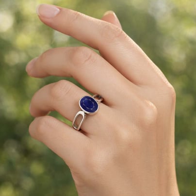 Original Damara Blue Sapphire Ring For Men and Women