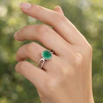 Original Damara Emerald Ring For Men and Women