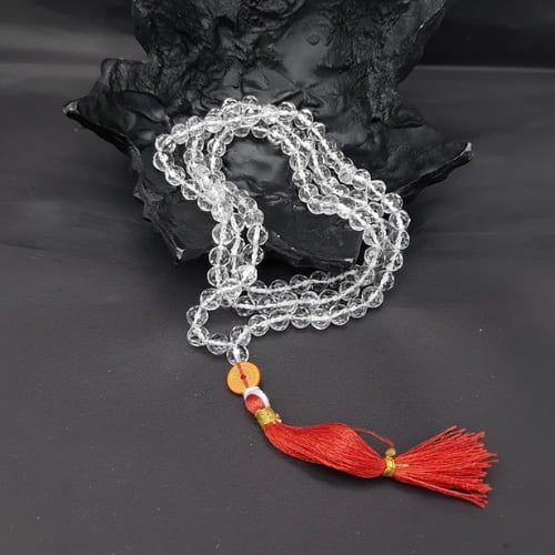 Original Sphatik Jaap Mala (Quartz - 8.00 MM)