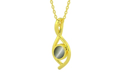 Panchdhatu Cat's Eye Pendant Fine Quality (P1)