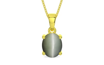 Panchdhatu Cat's Eye Pendant Fine Quality (P10)