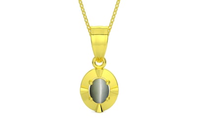 Panchdhatu Cat's Eye Pendant Fine Quality (P11)