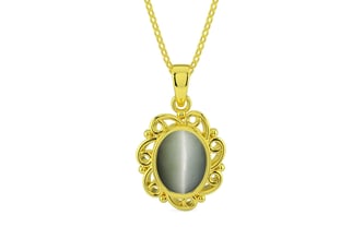 Panchdhatu Cat's Eye Pendant Fine Quality (P5)