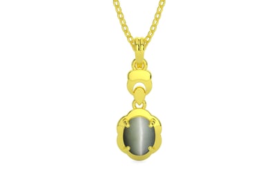 Panchdhatu Cat's Eye Pendant Fine Quality (P6)
