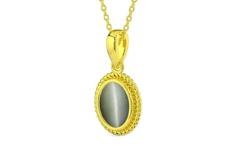 Panchdhatu Cat's Eye Pendant Fine Quality (P7)