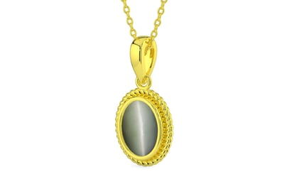 Panchdhatu Cat's Eye Pendant Fine Quality (P7)